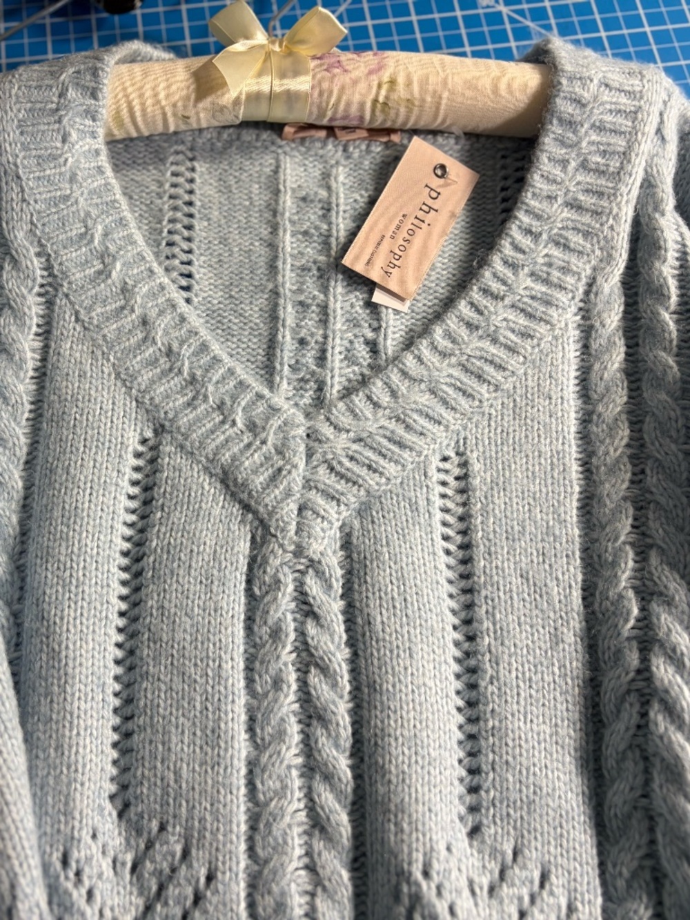 Chunky cable knit sweater PHILOSOPHY 2X/TTG  NWT